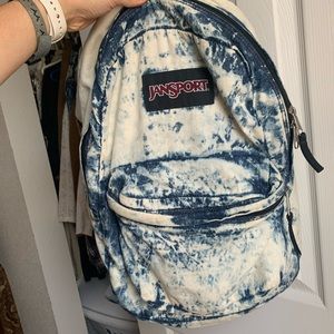 Jansport Backpack Acid Wash Denim distressed